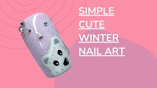 How to - easy cute winter nail design