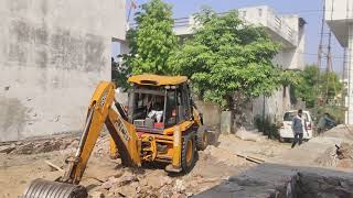 Jcb 3dx Backhoe Loader Machine Loading Red Mud In Mahindra and Swaraj Tractor | Jcb Tractor Video