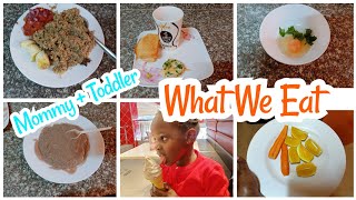 Mommy + Toddler || What we Eat in a Day|| 33 wks pregnant || petite mama