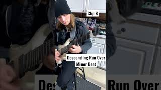 Descending Run Over Minor Beat | #shorts #guitar #guitarist #guitarsolo #beats #beat