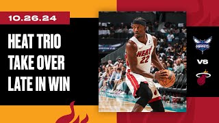 Butler, Herro, Rozier III Clutch On The Road 🔥 | Miami HEAT vs. Charlotte Hornets | October 26, 2024