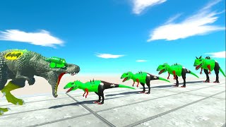 BATTLE 4 SIZE of JOKER CARCHARODONTOSAURUS - Animal Revolt Battle Simulator