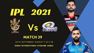 RCB Vs MI status | Royal Challengers Bangalore | Mumbai Indians | IPL Match 39 status