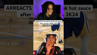 @AR.Reacts forced to drink hot sauce after losing in NBA 2K24 😂 #fyp #nba2k #nba2k24 #twitchclips