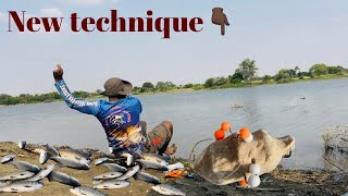 Carp fishes catching new technique😳| village fishing |rohu fishing tips & techniques | #fishing