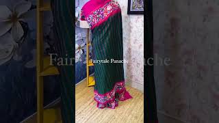 Pure Kanjeevaram Silk Saree adorned with French knot Hand Embroidered border