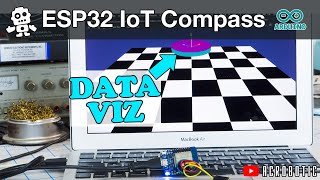 ESP32 Compass Animation | QMC5883, Babylon JS, and Websockets