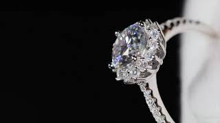 Moissanite Ring | Womens Moissanite Ring | Lab Diamond Engagement Ring | Brilliant cut diamond ring,