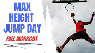 Full max jump day workout! Full vertical jump workout! Road to 40inch vert!