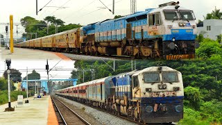 WAP 7 - TRACK RECORDING CAR, COLOURFUL WDP 4D Locos and OFFLINK WDP 4 | Indian Railways