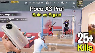 Poco X3 Pro PUBG Review 🔥 Solo Vs Squad ❤️ Pubg Mobile!! 25+ Kills!!