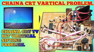 8873,crt tv kit vertical  problem।crt tv vertical line problem solution