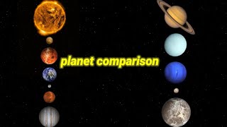 planet comparison🌍🌚🌕☀️🪐🌌