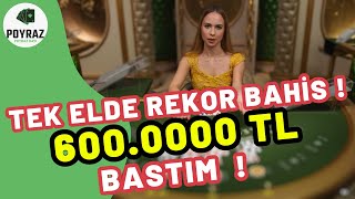 Blackjack Vip l Tek Elde 600.000 TL Bastım - Blackjack Rekor ! - #blackjack #casino #blackjack21