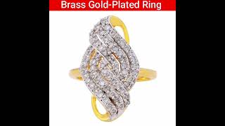 Brass Gold-Plated Ring for Women and Girls, Gold, #shorts #nsoni