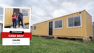 🚚👬PAREJA RECIBE SU PROPIA CASA CONTAINER DE 30m² | 📍 Colón, Entre Ríos.