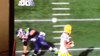 Russell Wilson hit vs Green bay playoffs 2015