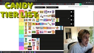 xQc makes a candy tierlist