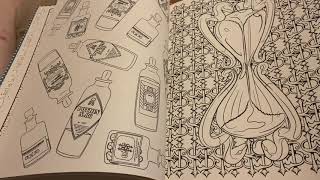 Harry Potter magical artifacts coloring book.flip through