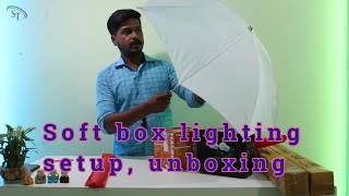 Unboxing Soft box Light | HIFFIN E27 Studio Double Holder KIT Umbrella White + Light Stand |unboxing