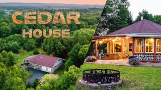 "Cedar House", A Rustic Cordwood Home On 21 Acres Near Wisconsin Dells