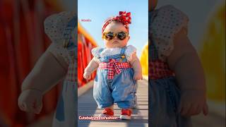 Cute baby moto fashion 🥰❤️#baby #cute #kawaii #runway #fashion #moto #ai #베이비패션쇼 #shorts