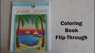 Coloring Book Flip Through - Creative Haven Serene Scenes Coloring Book  #AdultColoringBook