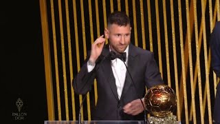 Messi Speech After Winning The Ballon D'or 2023