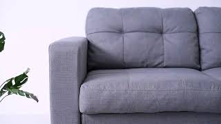 grey fabric sofa