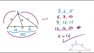 Pythagoras Theorem | Right Triangles | Geometry Questions and Solutions -3 | Find Unknown Edge