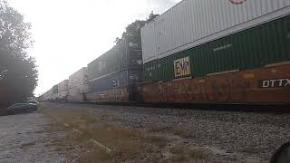 Norfolk Southern Intermodal Stack Train 283 Passing Through Belmont, NC as It Heads South, 9-20-23.