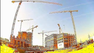 строительство жилого комплекса в таймлапс! time lapse building houses(reverb+slowed)