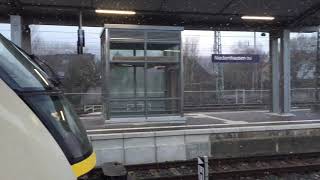 Schneeregen im Bahnhof Niedernhausen