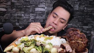 PORK STEAK CHOP SUEY MUKBANG