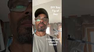 Tip using a drywall lifter by yourself. #diy #homedepot #lowe’s #home #remodeling #kitchendesign