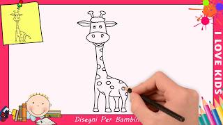 Come disegnare una giraffa FACILE passo per passo per bambini 2