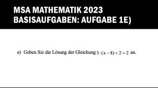 MSA Mathematik 2023 Berlin/Brandenburg Aufgabe 1e)