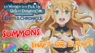 DanMachi: Battle Chronicle - Festival Harmonia (Green Suppport) Summons! [Shaft Or Luck?!]