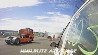 Sport 1 Trackday 2013 - 1/4-Meile Opel Corsa B vs. Mercedes Benz Axor Racing Truck