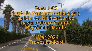 Ruta J-65. Los Niches a Potrero Grande en moto (KLR650). Región del Maule. 1 mar 24