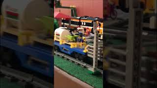 Lego Train 60052 Blue and Yellow Freight Train.  #legotrains, #legotrain60052, #legos