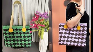 How to crochet a beautiful tote bag?The product link have some crochet material~maybe you need some.