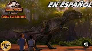 Kash controla a comelona Chica!! CLIP en ESPAÑOL- Camp Cretaceous Temporada 5 full HD