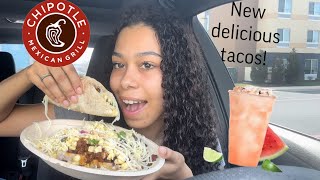 Chipotle NEW chicken Al pastor and watermelon limeade review !