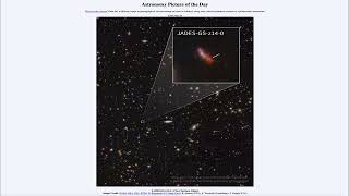 Astronomy Picture of the Day - June 24 - JADES-GS-z14-0  A New Farthest Object