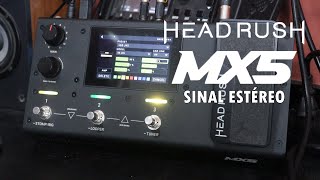 Cadeia de sinal estéreo na pedaleira Headrush MX5