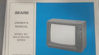 1986 Sears (Sanyo) 19" color tv model 564.41001550. Super low hour set. Show-n-tell