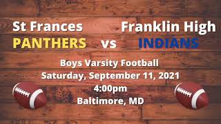 St. Frances vs Franklin Varsity Football