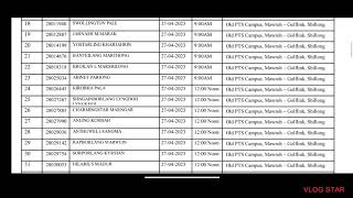 Meghalaya police results list of personal interview candidates for the post of Cook 2023