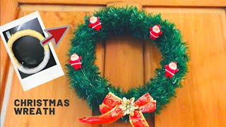 DIY Christmas Wreath from waste pipe | Easy Christmas Decoration | Last minute Christmas decorations